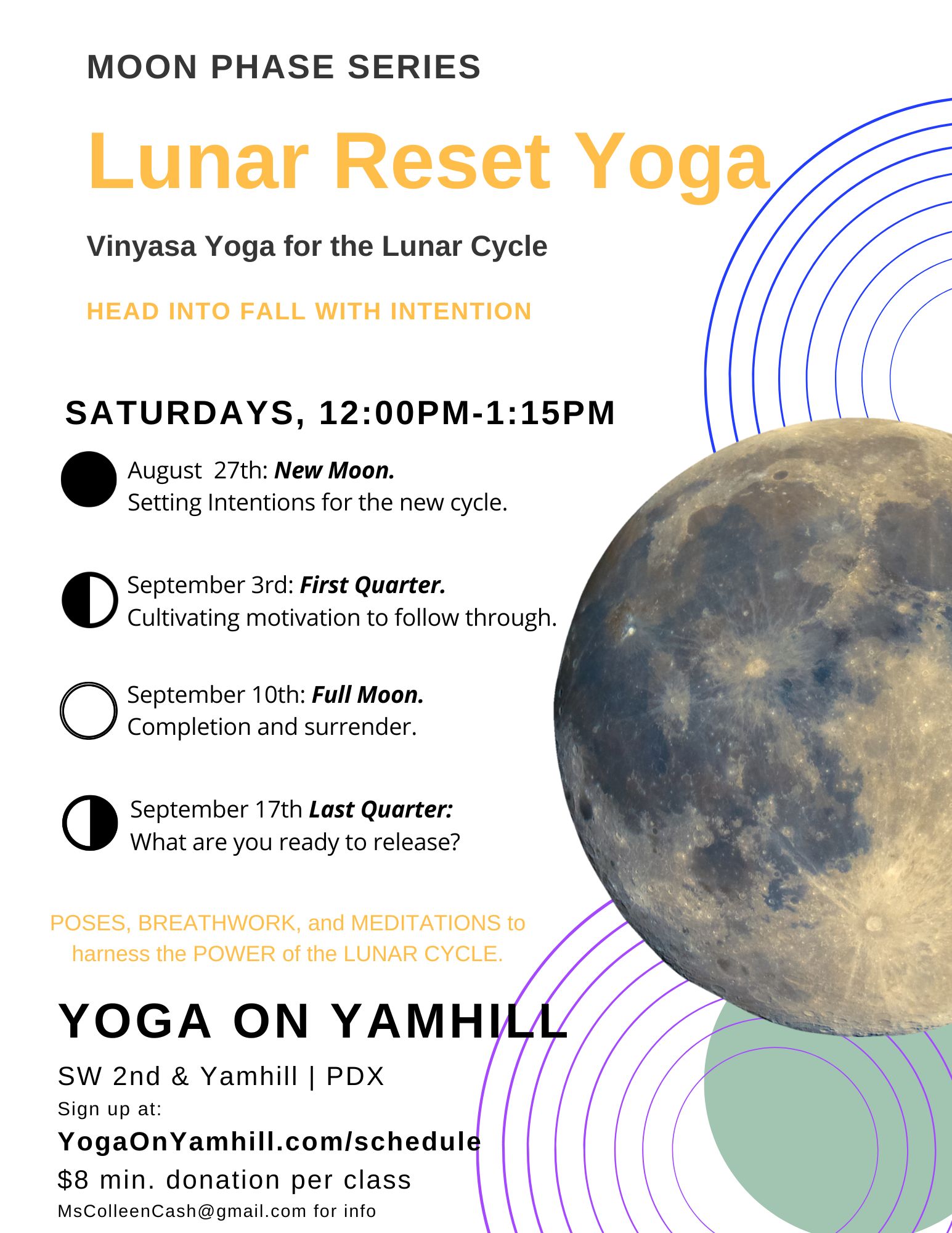 New Moon Vinyasa Series Starts Saturday!